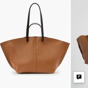 All Saints Leather East/West Tote Bag